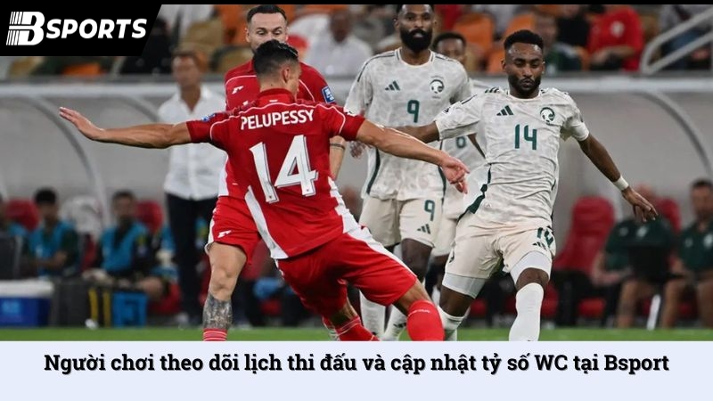 Người chơi theo dõi lịch thi đấu và cập nhật tỷ số WC tại Bsport