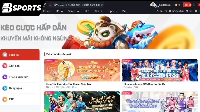 Xem thêm giới thiệu Bsport để nắm trọn khuyến mãi nhà cái