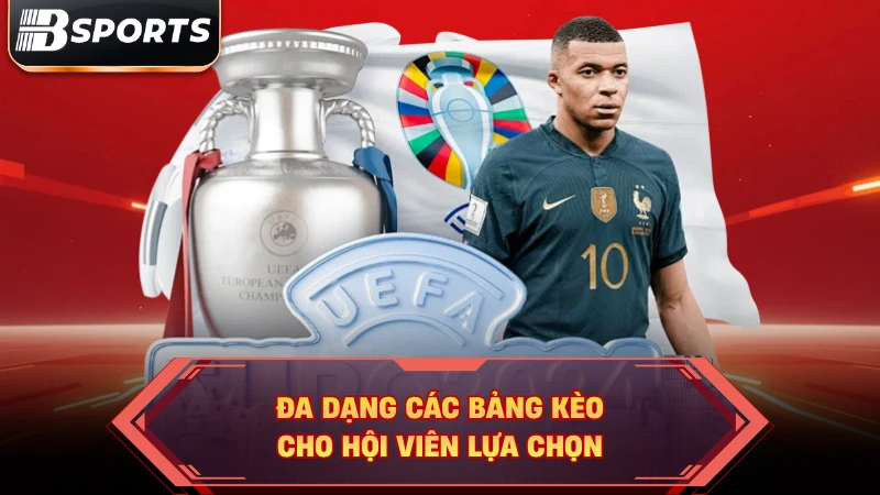 Đa dạng các bảng kèo cho hội viên lựa chọn
